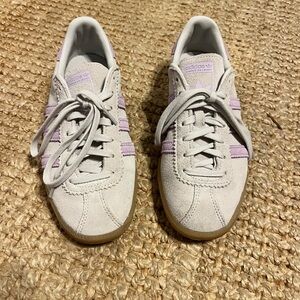 Adidas Gazelles Grey and Purple Sneakers